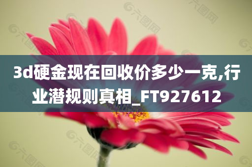 3d硬金现在回收价多少一克,行业潜规则真相_FT927612