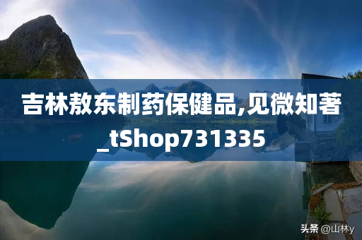 吉林敖东制药保健品,见微知著_tShop731335