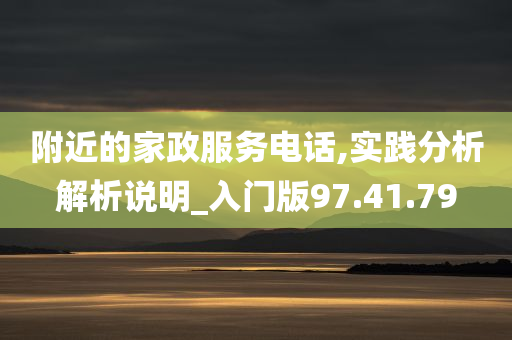 附近的家政服务电话,实践分析解析说明_入门版97.41.79