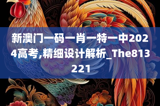 新澳门一码一肖一特一中2024高考,精细设计解析_The813221