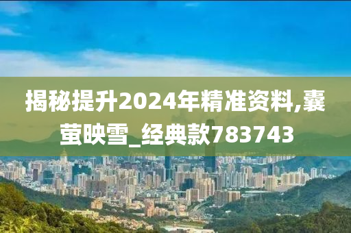 揭秘提升2024年精准资料,囊萤映雪_经典款783743