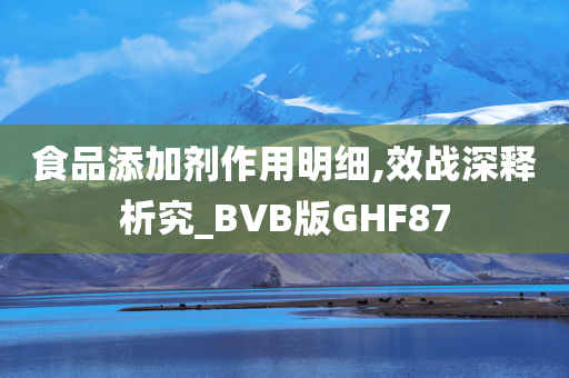 食品添加剂作用明细,效战深释析究_BVB版GHF87