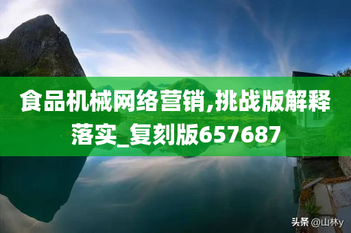 食品机械网络营销,挑战版解释落实_复刻版657687