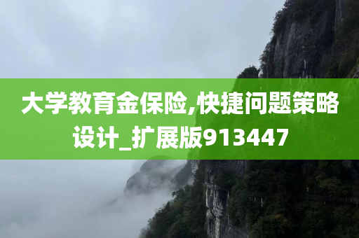 大学教育金保险,快捷问题策略设计_扩展版913447