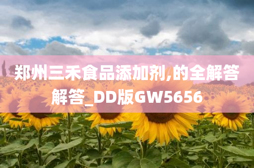 郑州三禾食品添加剂,的全解答解答_DD版GW5656