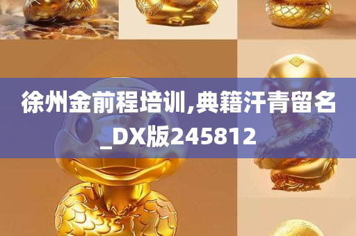 徐州金前程培训,典籍汗青留名_DX版245812