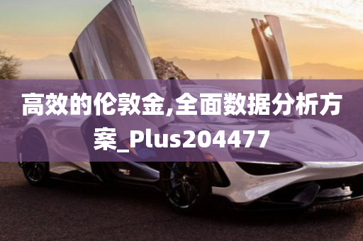 高效的伦敦金,全面数据分析方案_Plus204477