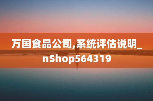 万国食品公司,系统评估说明_nShop564319