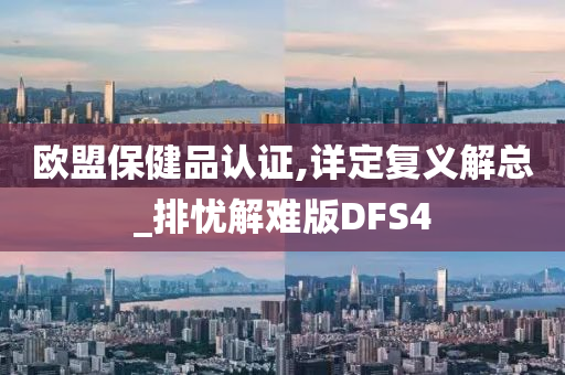 欧盟保健品认证,详定复义解总_排忧解难版DFS4