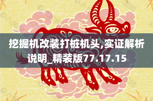 挖掘机改装打桩机头,实证解析说明_精装版77.17.15