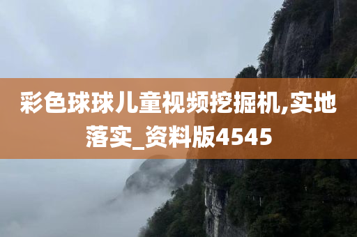 彩色球球儿童视频挖掘机,实地落实_资料版4545