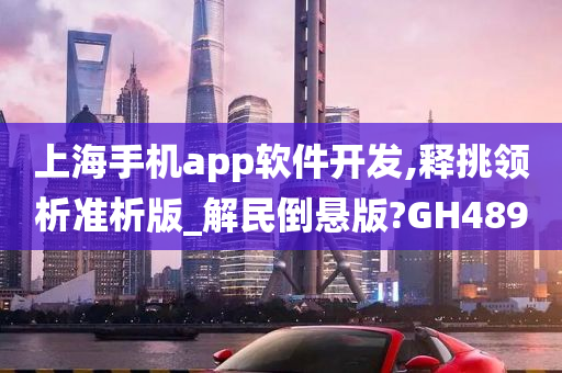 上海手机app软件开发,释挑领析准析版_解民倒悬版?GH489