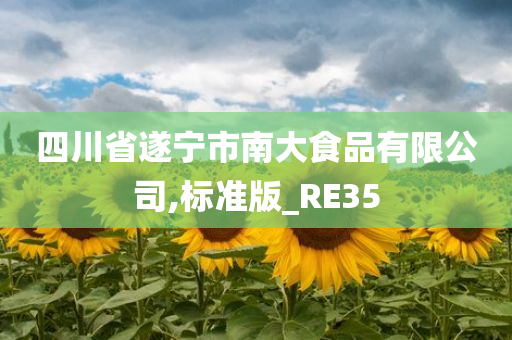 四川省遂宁市南大食品有限公司,标准版_RE35