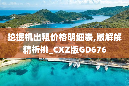 挖掘机出租价格明细表,版解解精析挑_CXZ版GD676