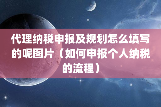 代理纳税申报及规划怎么填写的呢图片（如何申报个人纳税的流程）