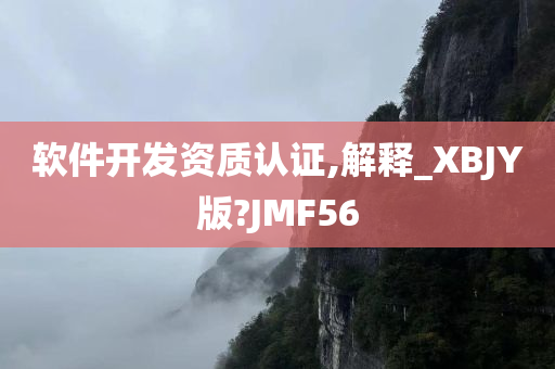 软件开发资质认证,解释_XBJY版?JMF56