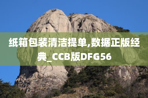 纸箱包装清洁提单,数据正版经典_CCB版DFG56