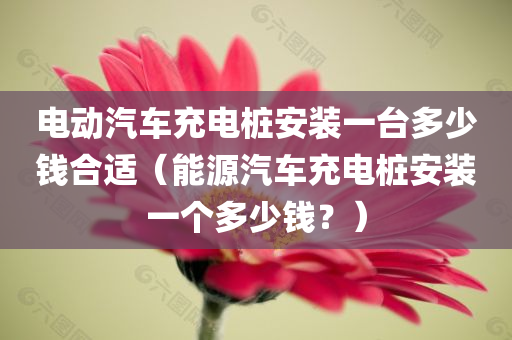 电动汽车充电桩安装一台多少钱合适（能源汽车充电桩安装一个多少钱？）