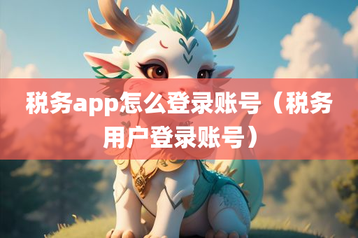 税务app怎么登录账号（税务用户登录账号）