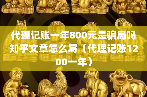 代理记账一年800元是骗局吗知乎文章怎么写（代理记账1200一年）