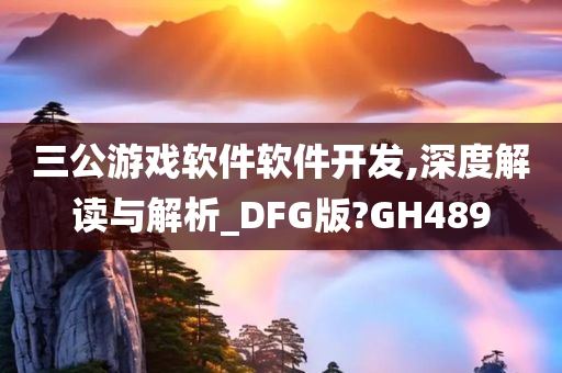 三公游戏软件软件开发,深度解读与解析_DFG版?GH489