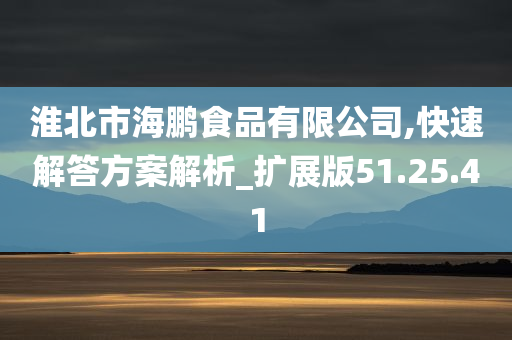 淮北市海鹏食品有限公司,快速解答方案解析_扩展版51.25.41