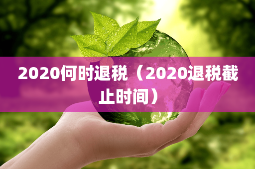 2020何时退税（2020退税截止时间）