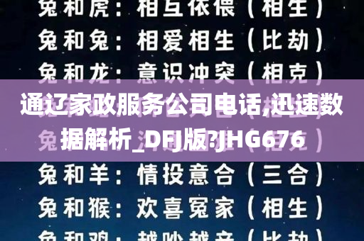 通辽家政服务公司电话,迅速数据解析_DFJ版?JHG676