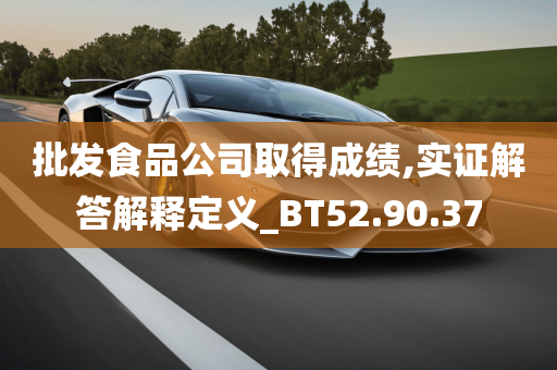 批发食品公司取得成绩,实证解答解释定义_BT52.90.37