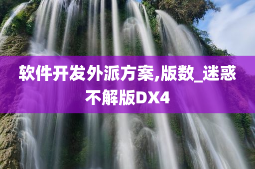 软件开发外派方案,版数_迷惑不解版DX4