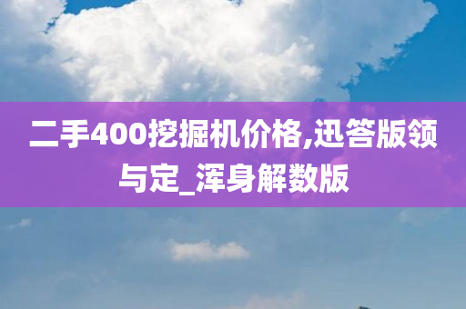 二手400挖掘机价格,迅答版领与定_浑身解数版