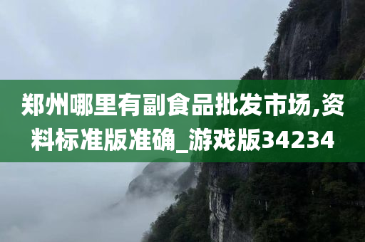 郑州哪里有副食品批发市场,资料标准版准确_游戏版34234