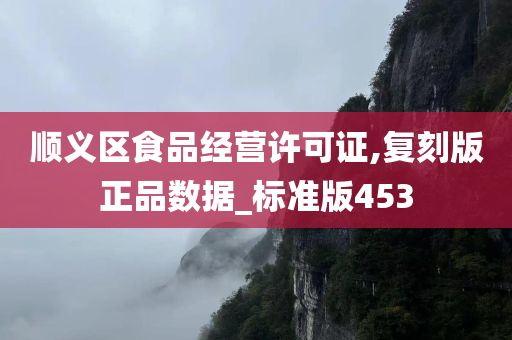 顺义区食品经营许可证,复刻版正品数据_标准版453