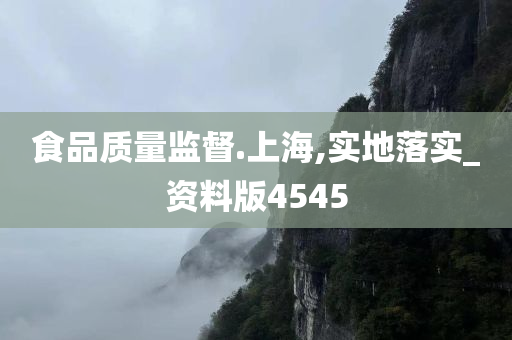 食品质量监督.上海,实地落实_资料版4545