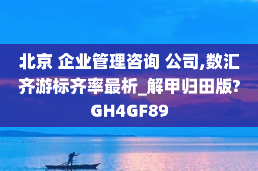 北京 企业管理咨询 公司,数汇齐游标齐率最析_解甲归田版?GH4GF89