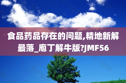 食品药品存在的问题,精地新解最落_庖丁解牛版?JMF56