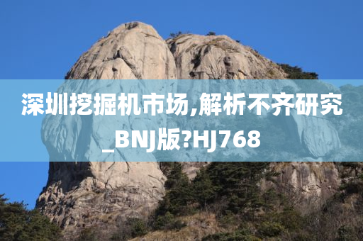 深圳挖掘机市场,解析不齐研究_BNJ版?HJ768