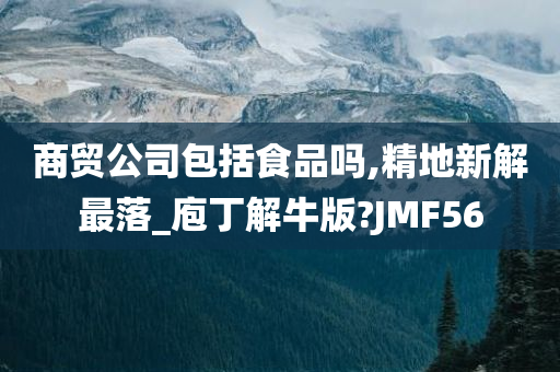 商贸公司包括食品吗,精地新解最落_庖丁解牛版?JMF56