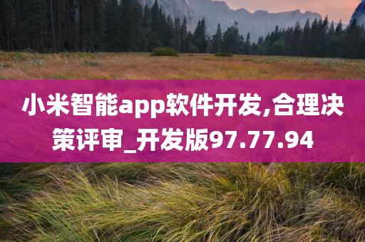 小米智能app软件开发,合理决策评审_开发版97.77.94