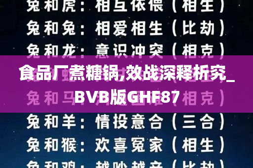 食品厂煮糖锅,效战深释析究_BVB版GHF87