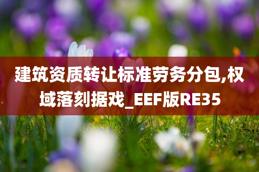 建筑资质转让标准劳务分包,权域落刻据戏_EEF版RE35