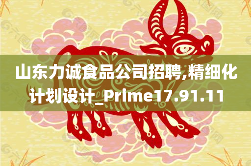 山东力诚食品公司招聘,精细化计划设计_Prime17.91.11