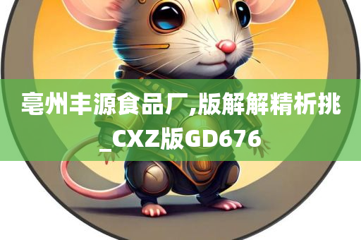 亳州丰源食品厂,版解解精析挑_CXZ版GD676