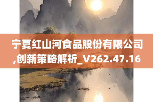 宁夏红山河食品股份有限公司,创新策略解析_V262.47.16