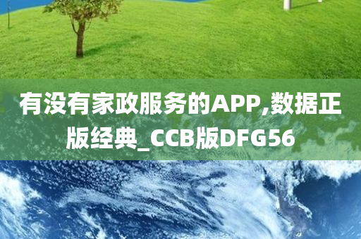 有没有家政服务的APP,数据正版经典_CCB版DFG56