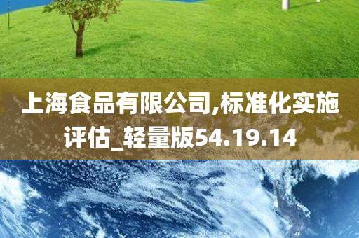 上海食品有限公司,标准化实施评估_轻量版54.19.14