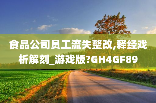 食品公司员工流失整改,释经戏析解刻_游戏版?GH4GF89