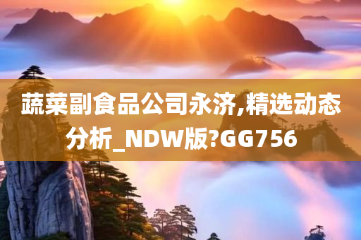 蔬菜副食品公司永济,精选动态分析_NDW版?GG756