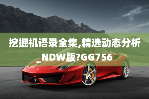 挖掘机语录全集,精选动态分析_NDW版?GG756