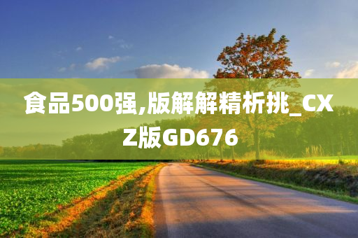 食品500强,版解解精析挑_CXZ版GD676